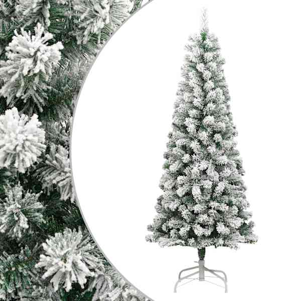 vidaXL kunstkuusk lumiste okstega, 210 cm