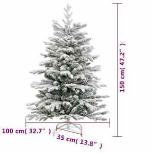 Umělý sklápěcí vánoční stromek se sněhem 150 cm - obrázek 9
