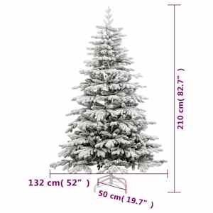 Umělý sklápěcí vánoční stromek se sněhem 210 cm - obrázek 9