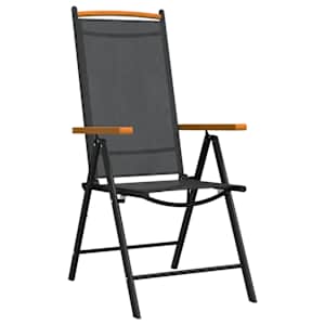 7dílný zahradní jídelní set černý hliník - obrázek 4