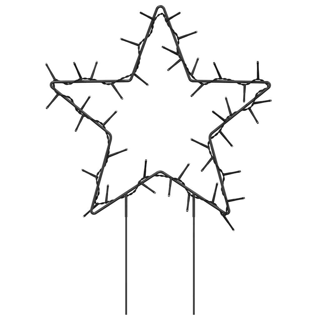vidaXL Kerstverlichting ster 3 st met grondpinnen 50 LED's 29 cm afbeelding