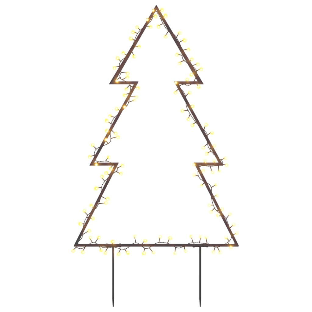 Decorațiune brad cu lumini de Crăciun cu țăruși, 115 LED, 90 cm