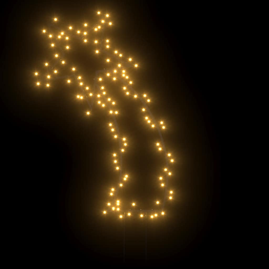vidaXL karácsonyi hullócsillag fénydekoráció cövekekkel 115 LED 89 cm