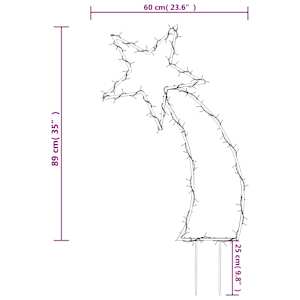 Vánoční světelná dekorace s hroty Kometa 115 LED diod 89 cm - obrázek 10