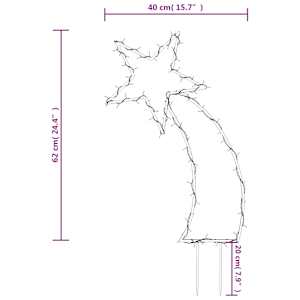 Vánoční světelná dekorace s hroty Kometa 80 LED diod 62 cm - obrázek 10