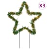 vidaXL j&otilde;ulukaunistus t&auml;ht, 3 tk, 50 LEDi, 29cm