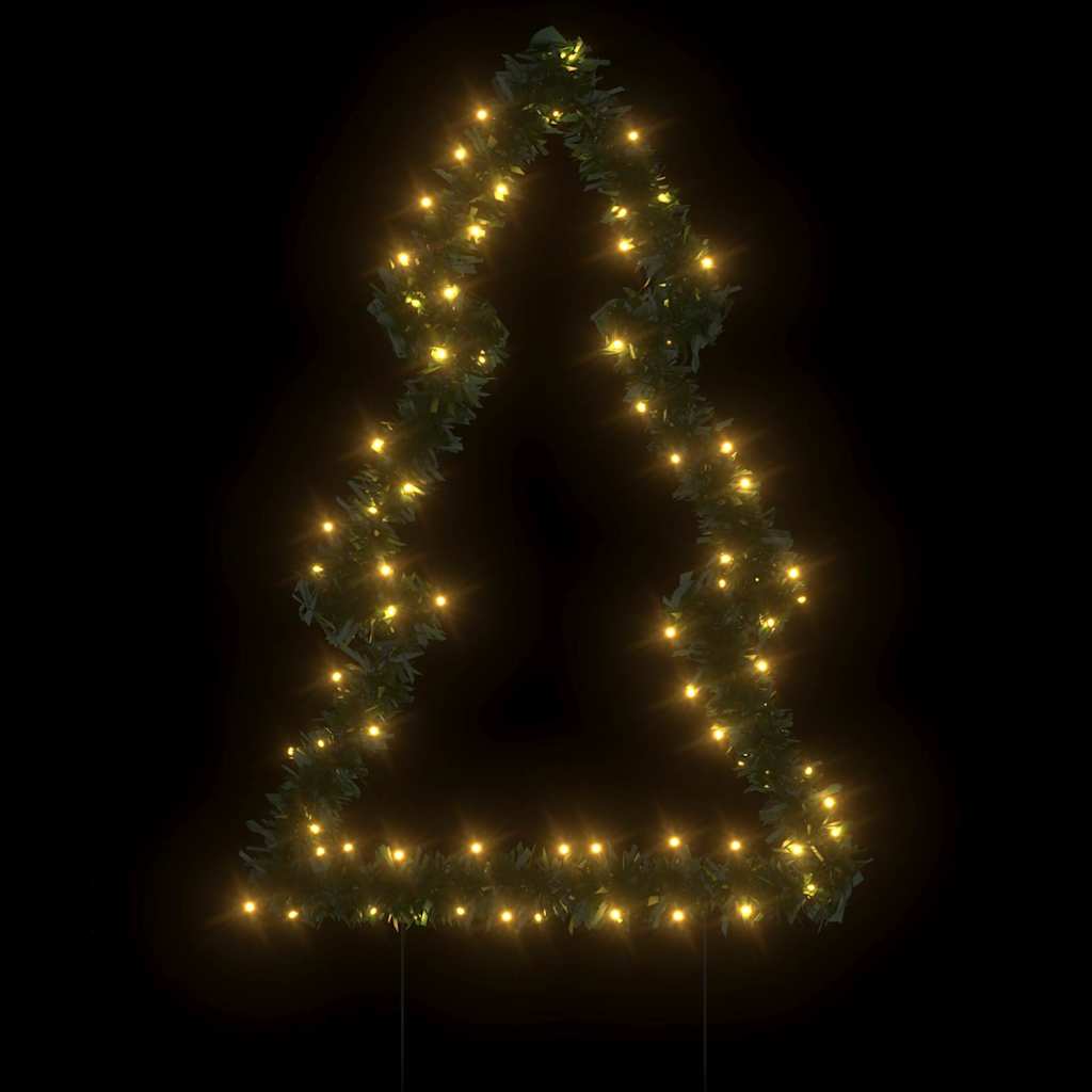 vidaXL Kerstverlichting kerstboom met grondpinnen 80 LED's 60 cm afbeelding