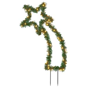 vidaXL j&otilde;ulukaunistus meteoor koos vaiadega, 115 LEDi, 89 cm