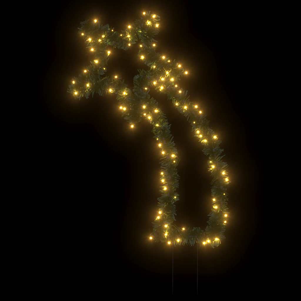 vidaXL karácsonyi hullócsillag fénydekoráció cövekekkel 115 LED 89 cm