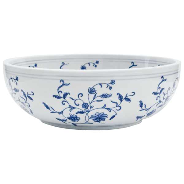 vidaXL valamu t&ouml;&ouml;pinnale, valge ja sinine, &uuml;mar, &Phi;41x14, keraamiline