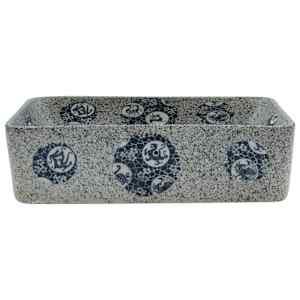vidaXL Aufsatzwaschbecken Mehrfarbig Rechteckig 46x35,5x13cm Keramik
