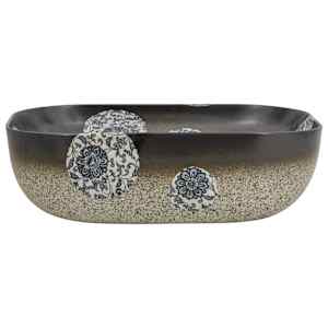vidaXL Aufsatzwaschbecken Mehrfarbig Rechteckig 48x37,5x13,5cm Keramik