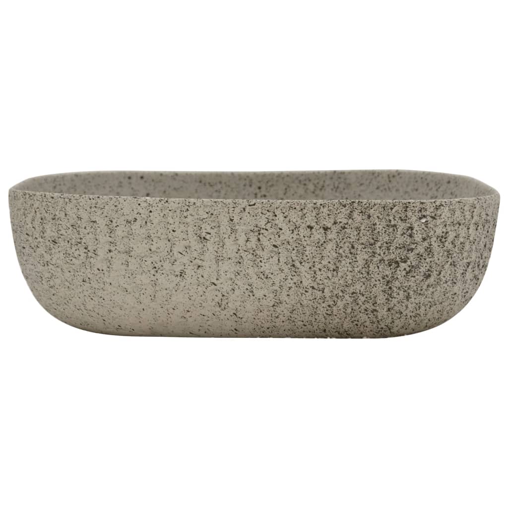 vidaXL Pesuallas tasolle harmaa suorakaide 48x37,5x13,5 cm keraaminen