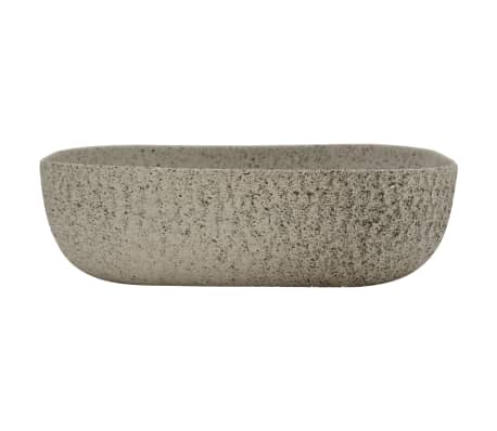 vidaXL Countertop Basin Grey Rectangular 48x37.5x13.5 cm Ceramic