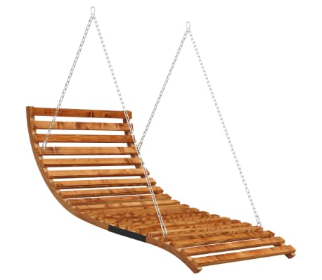 vidaXL Hollywoodschaukel mit Dach Massivholz Fichte mit Teak-Finish