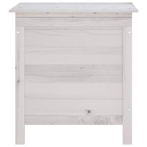 Zahradní úložný box bílý 50x49x56,5 cm masivní jedlové dřevo - obrázek 4