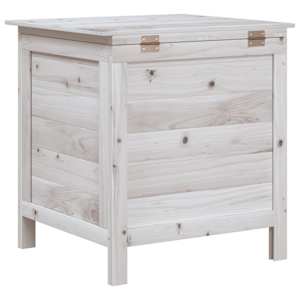 Zahradní úložný box bílý 50x49x56,5 cm masivní jedlové dřevo - obrázek 6