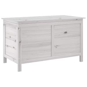 Zahradní úložný box bílý 99x49,5x58,5 cm masivní jedlové dřevo - obrázek 2