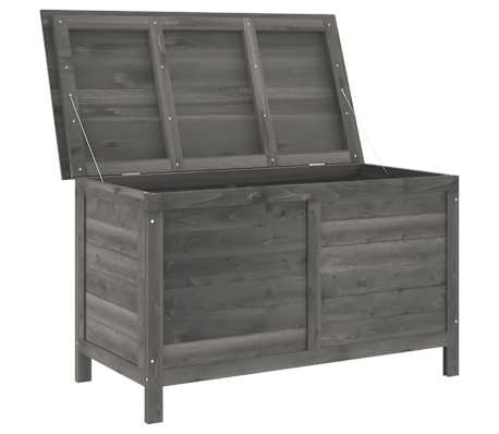 vidaXL Caixa arruma&ccedil;&atilde;o p/ jardim 99x49,5x58,5cm abeto maci&ccedil;o antracite