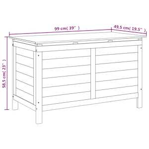 Zahradní úložný box antracitový 99x49,5x58,5 cm masivní jedle - obrázek 8