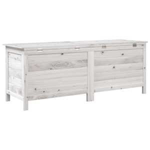 Zahradní úložný box bílý 150x50x56,5 cm masivní jedlové dřevo - obrázek 6