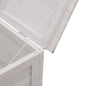 Zahradní úložný box bílý 150x50x56,5 cm masivní jedlové dřevo - obrázek 7
