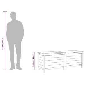 Zahradní úložný box bílý 150x50x56,5 cm masivní jedlové dřevo - obrázek 9