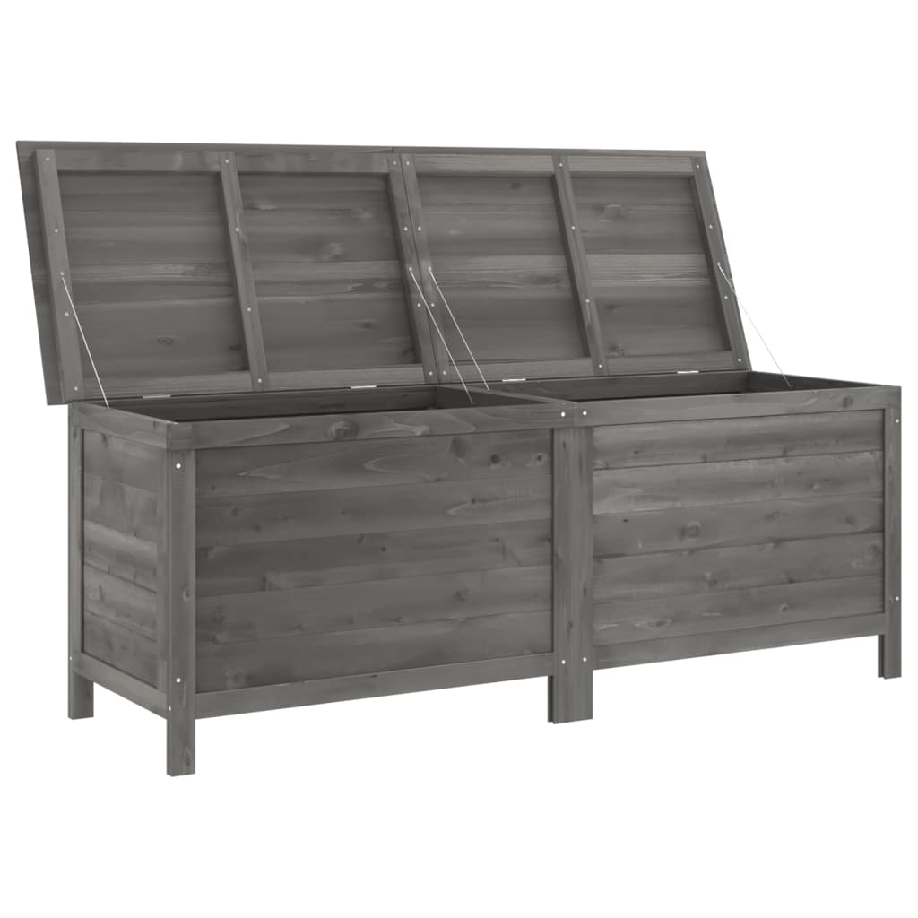vidaXL Tuinbox 150x50x56,5 cm massief vurenhout antracietkleurig afbeelding
