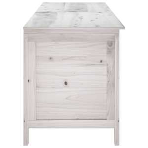 Zahradní úložný box bílý 198,5x50x56,5 cm masivní jedlové dřevo - obrázek 5