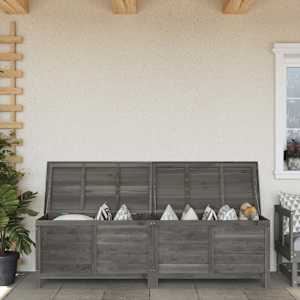 Vrtna škatla za shranjevanje antracitna 198,5x50x56,5 cm jelka