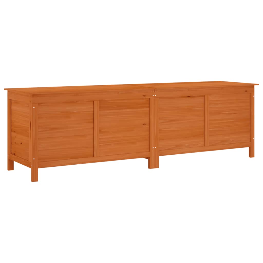 vidaXL Zahradní úložný box hnědý 198,5 x 50 x 56,5 cm masivní jedle