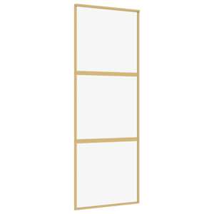 vidaXL liuguks, kuldne, 76x205 cm, l&auml;bipaistev ESG-klaas ja alumiinium