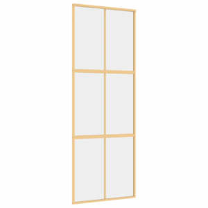 vidaXL liuguks, kuldne, 76x205 cm, l&auml;bipaistev ESG-klaas ja alumiinium