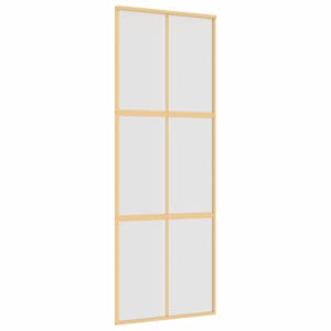 vidaXL liuguks, kuldne, 76x205 cm, matt ESG-klaas ja alumiinium