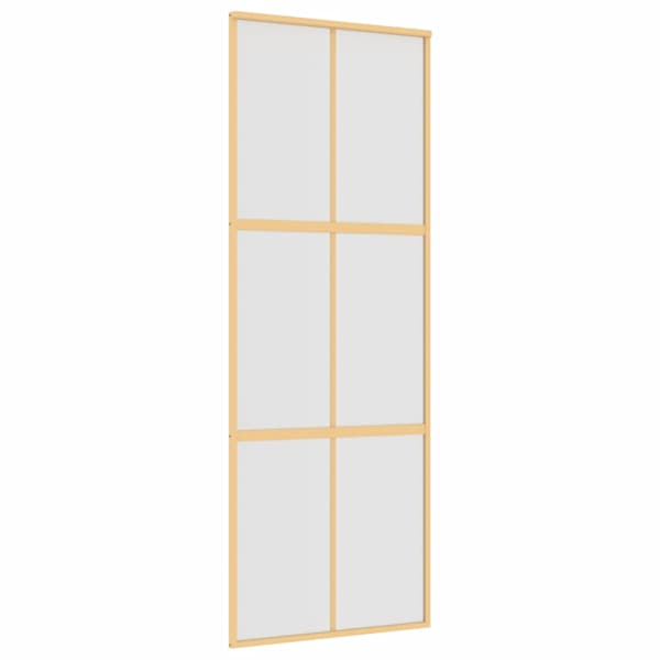 vidaXL liuguks, kuldne, 76x205 cm, matt ESG-klaas ja alumiinium