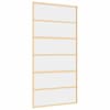 vidaXL liuguks, kuldne, 102,5x205 cm, l&auml;bipaistev ESG-klaas/alumiinium