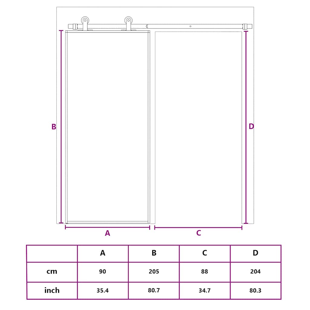 Drsna vrata zlata 90x205 cm mat ESG steklo in aluminij - slika 10