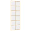 vidaXL liuguks, kuldne, 76x205 cm, l&auml;bipaistev ESG-klaas ja alumiinium