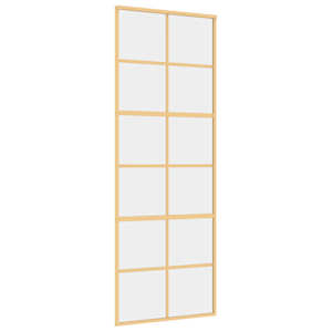 vidaXL liuguks, kuldne, 76x205 cm, l&auml;bipaistev ESG-klaas ja alumiinium