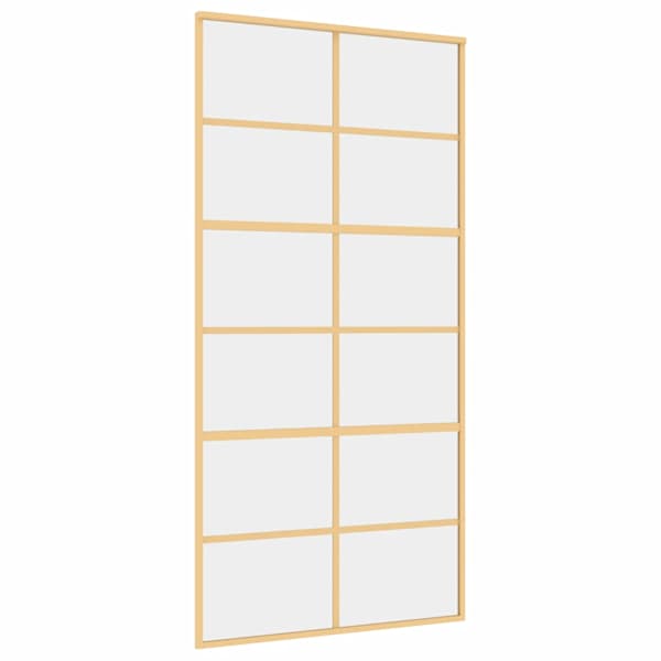 vidaXL liuguks, kuldne, 102,5x205 cm, l&auml;bipaistev ESG-klaas/alumiinium