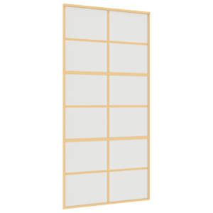 Posuvné dveře zlaté 102,5 x 205 cm mléčné ESG sklo a hliník - obrázek 2