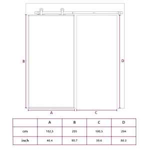 Posuvné dveře zlaté 102,5 x 205 cm mléčné ESG sklo a hliník - obrázek 10