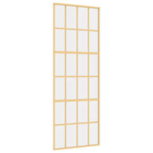 vidaXL liuguks, kuldne, 76x205 cm, l&auml;bipaistev ESG-klaas ja alumiinium