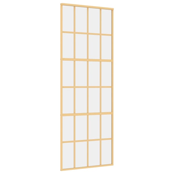 vidaXL liuguks, kuldne, 76x205 cm, l&auml;bipaistev ESG-klaas ja alumiinium