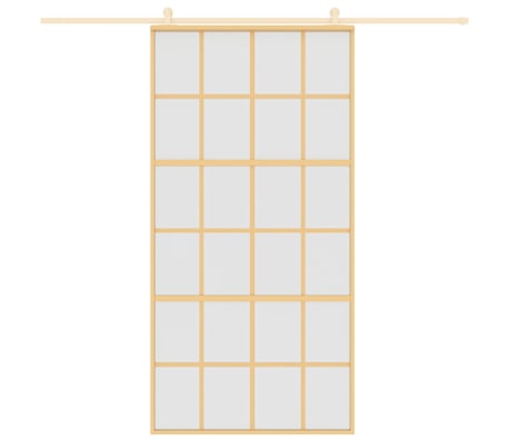 IDMarket Schiebetür-Set Aus Metall & Gehärtetem Glas - 83cm Breit Für Industriellen Loft-Style