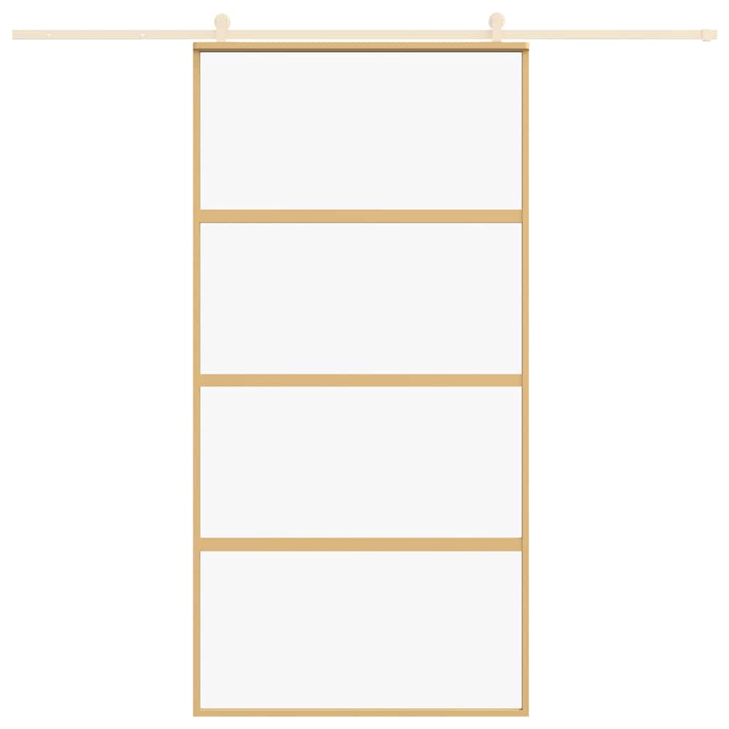 Thumbnail - vidaXL Schiebetür Golden 102,5x205 cm ESG-Klarglas und Aluminium