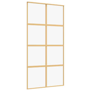 Posuvné dveře zlaté 102,5 x 205 cm čiré ESG sklo a hliník - obrázek 2