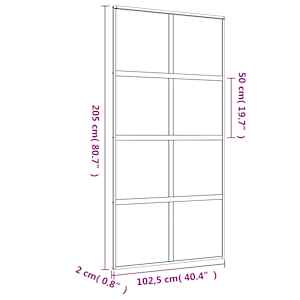 Posuvné dveře zlaté 102,5 x 205 cm čiré ESG sklo a hliník - obrázek 9