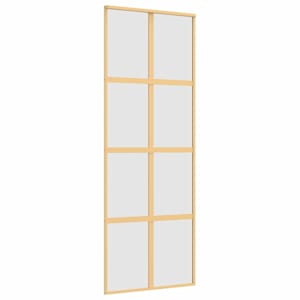 vidaXL liuguks, kuldne, 76x205 cm, matt ESG-klaas ja alumiinium