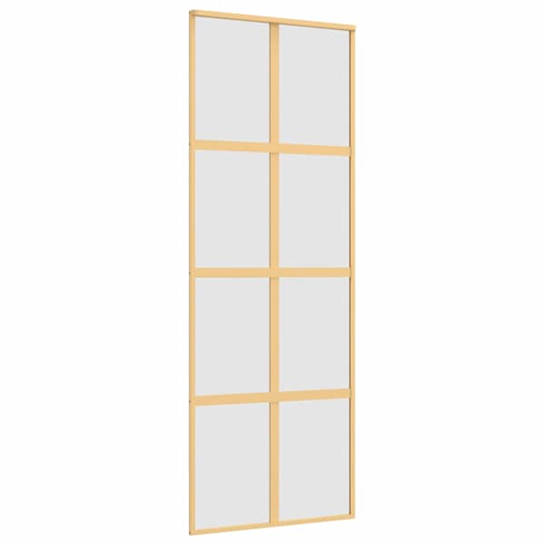 vidaXL liuguks, kuldne, 76x205 cm, matt ESG-klaas ja alumiinium